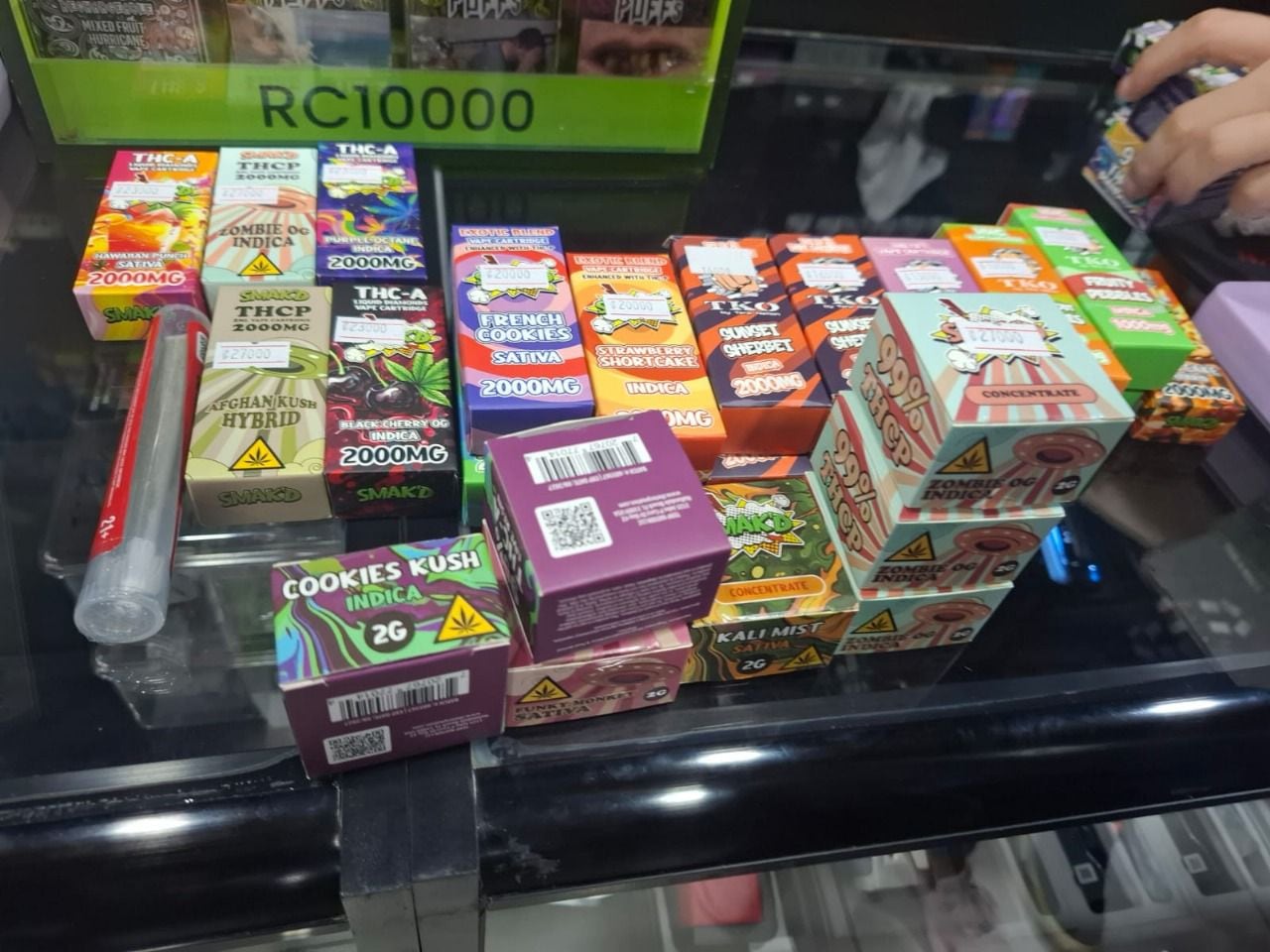 Imágenes de los productos decomisados.