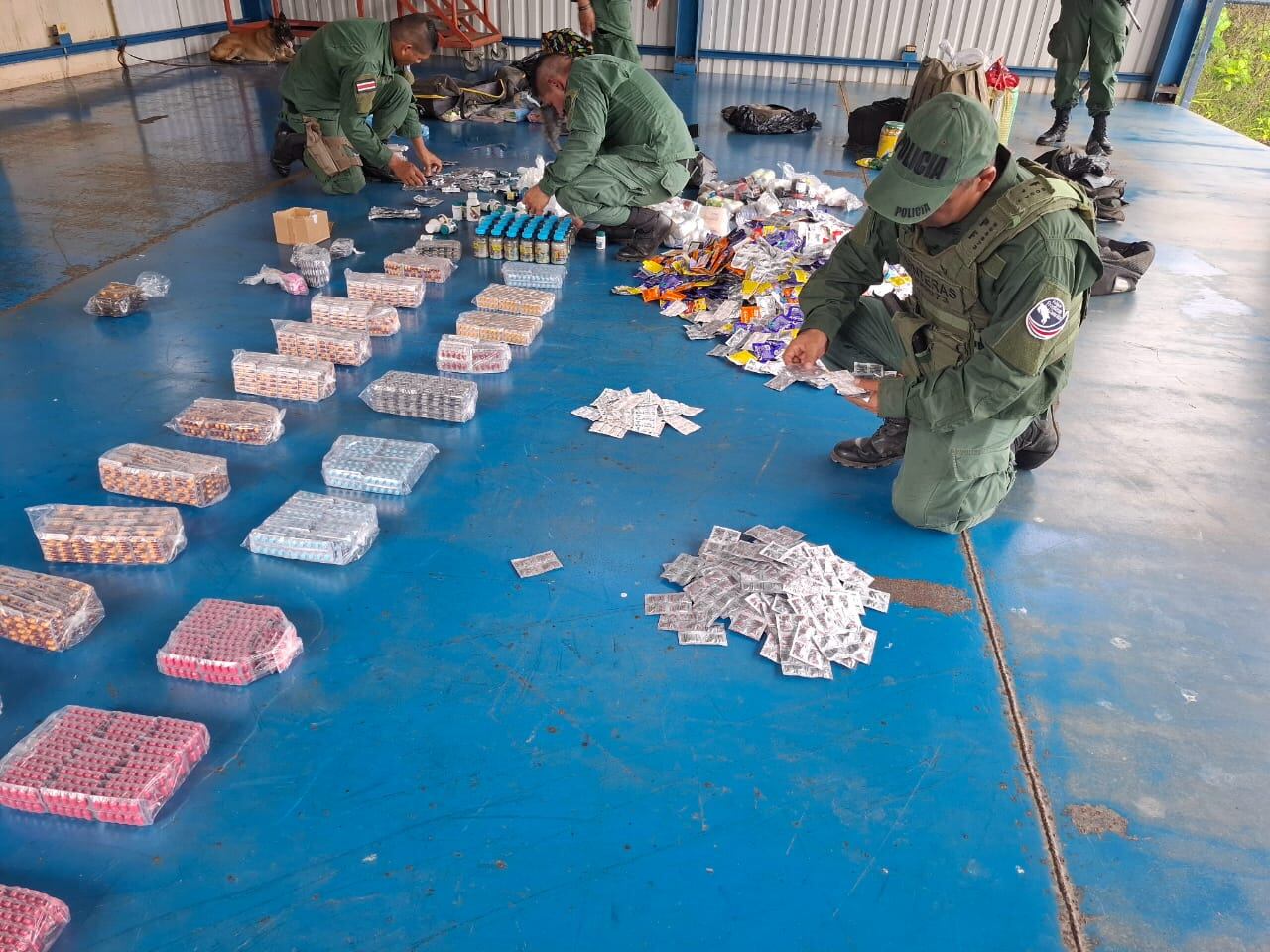La Policía de Fronteras y el Ministerio de  Salud realizaron en Los Chiles el decomiso de medicamentos ilegales más grande de la historia a una sola persona.