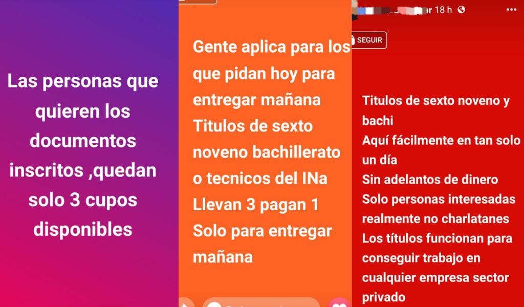 Títulos de bachiller y licencias de conducir falsas están de ventas en Facebook ¿qué hacer?