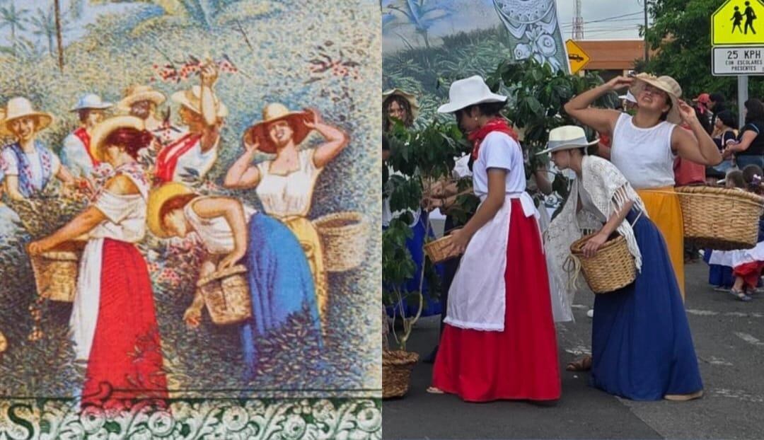 25 jóvenes del Colegio Técnico Profesional Carlos Pascual Zúñiga de San Rafael de Heredia le dio vida a nuestro hermoso billete de 5 colones. El director de la puesta en escena es Jonathan Arce Rodríguez y la idea fue de Juan Francisco Valerio Delgado, quien es investigador sociocultural. El CTP tiene un proyecto con los estudiantes que se llama "Viajeros en el tiempo".