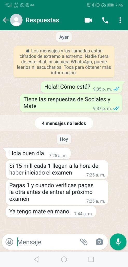 Kristell Echeverría Pradella, presidenta de la Asociación Nacional de Institutos Privados de Educación Abierta (Anipea), confirma que ellos informaron al MEP desde el pasado miércoles 19 de abril que ya Anipea tenía las respuestas de los exámenes de bachillerato por madurez de Matemáticas y Estudios Sociales