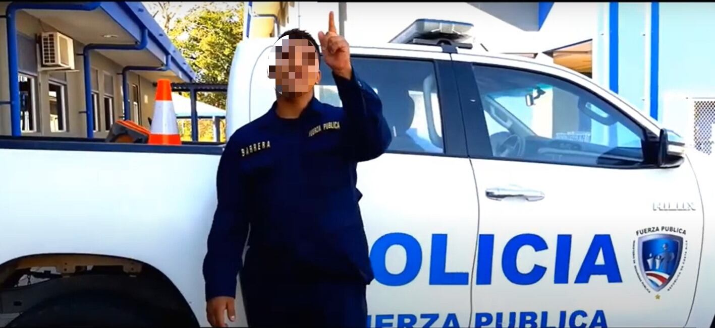 Detienen a policía de Fuerza Pública con 50 kilos de cable de cobre que le fue robado al ICE en Liberia. Foto tomada de Facebook.