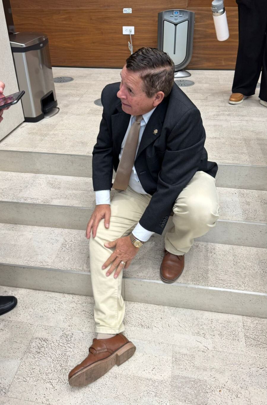 Diputado Jorge Rojas en el simulacro nacional