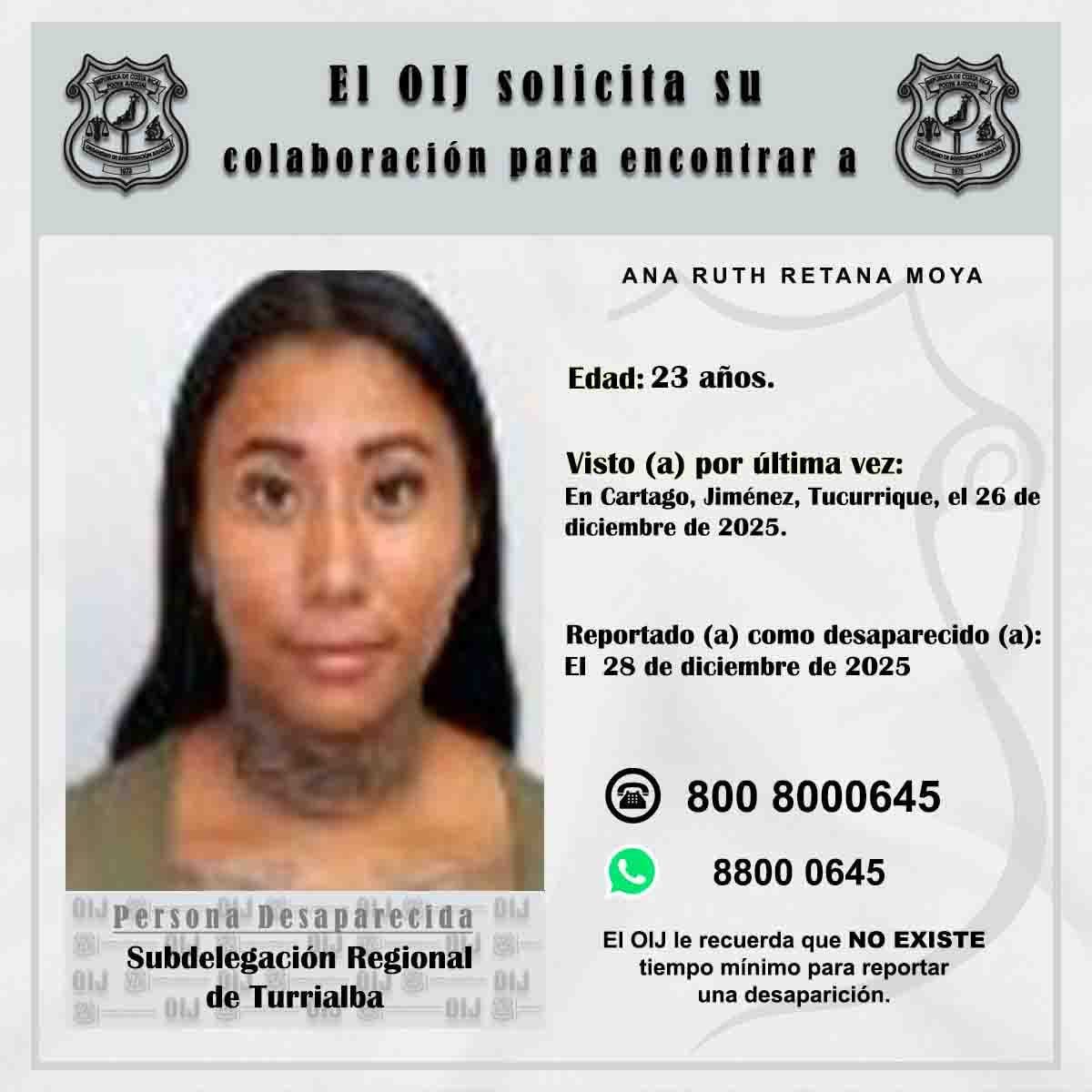 Los hermanos Ana Ruth y Johan Andrés Retana Moya fueron encontrados por un olor muy fuerte y un aparente movimiento de tierra. Foto: OIJ