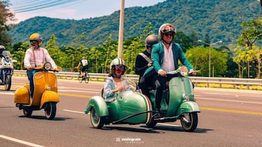 Preciosa Vespa se roba las miradas y es la chineada de una familia herediana