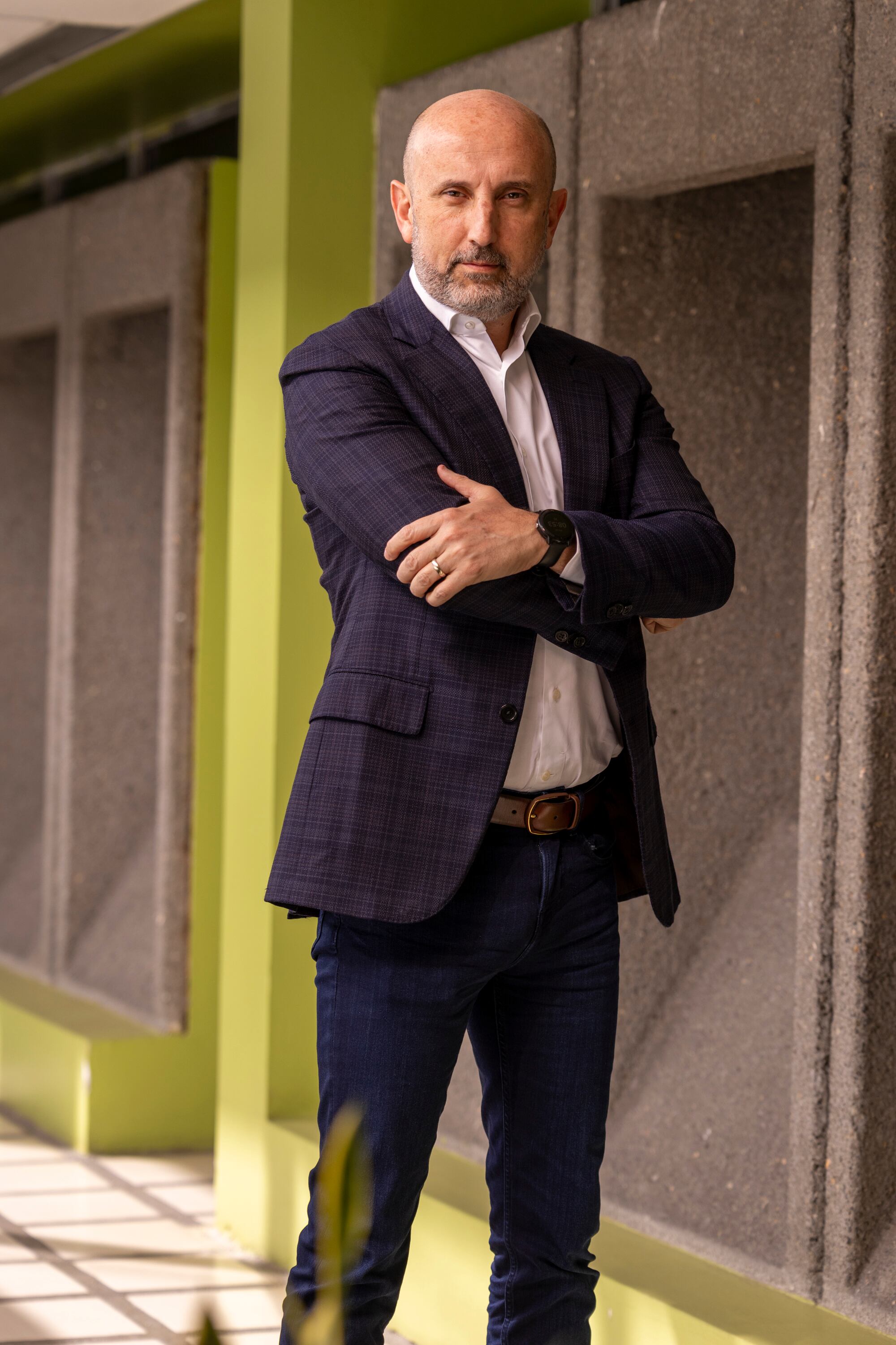 28/02/2025, San José, Estudio Grupo Nación, entrevista con Osael Maroto, presidente de la Federación Costarricense de Fútbol.