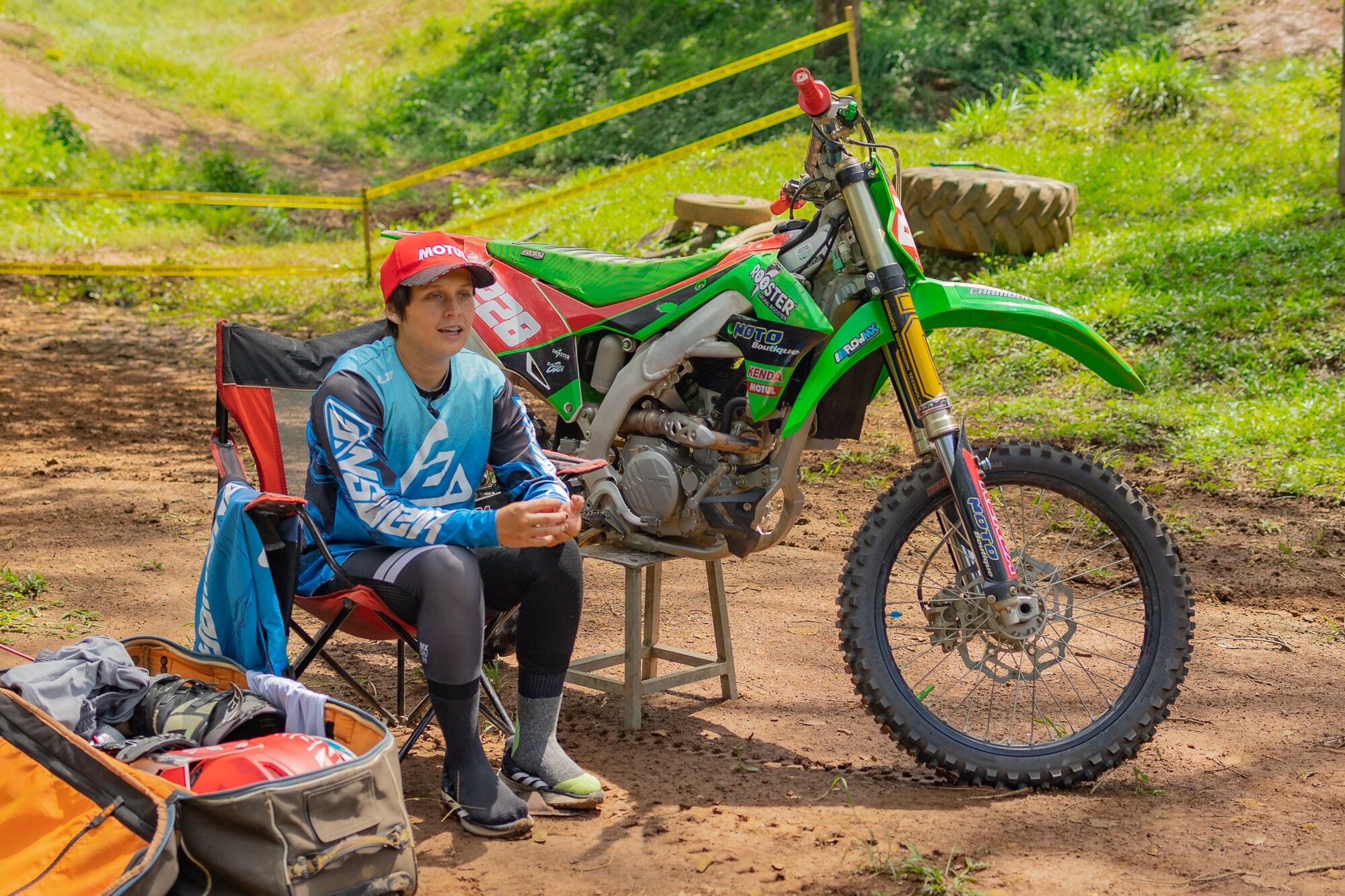 María Paula Saborío es campeona nacional de Motocross desde el 2016. Foto: Cortesía.