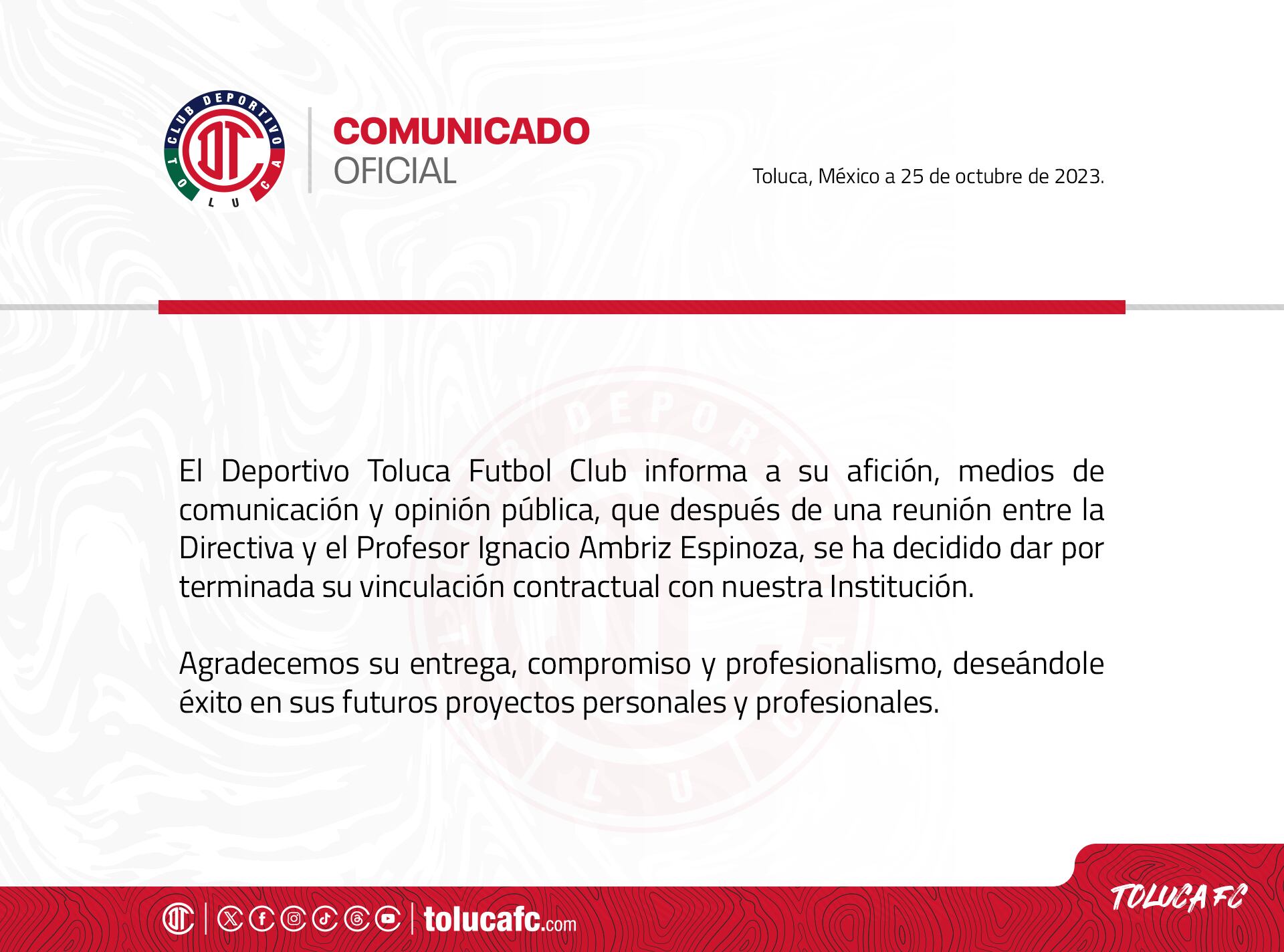 Comunicado de Toluca