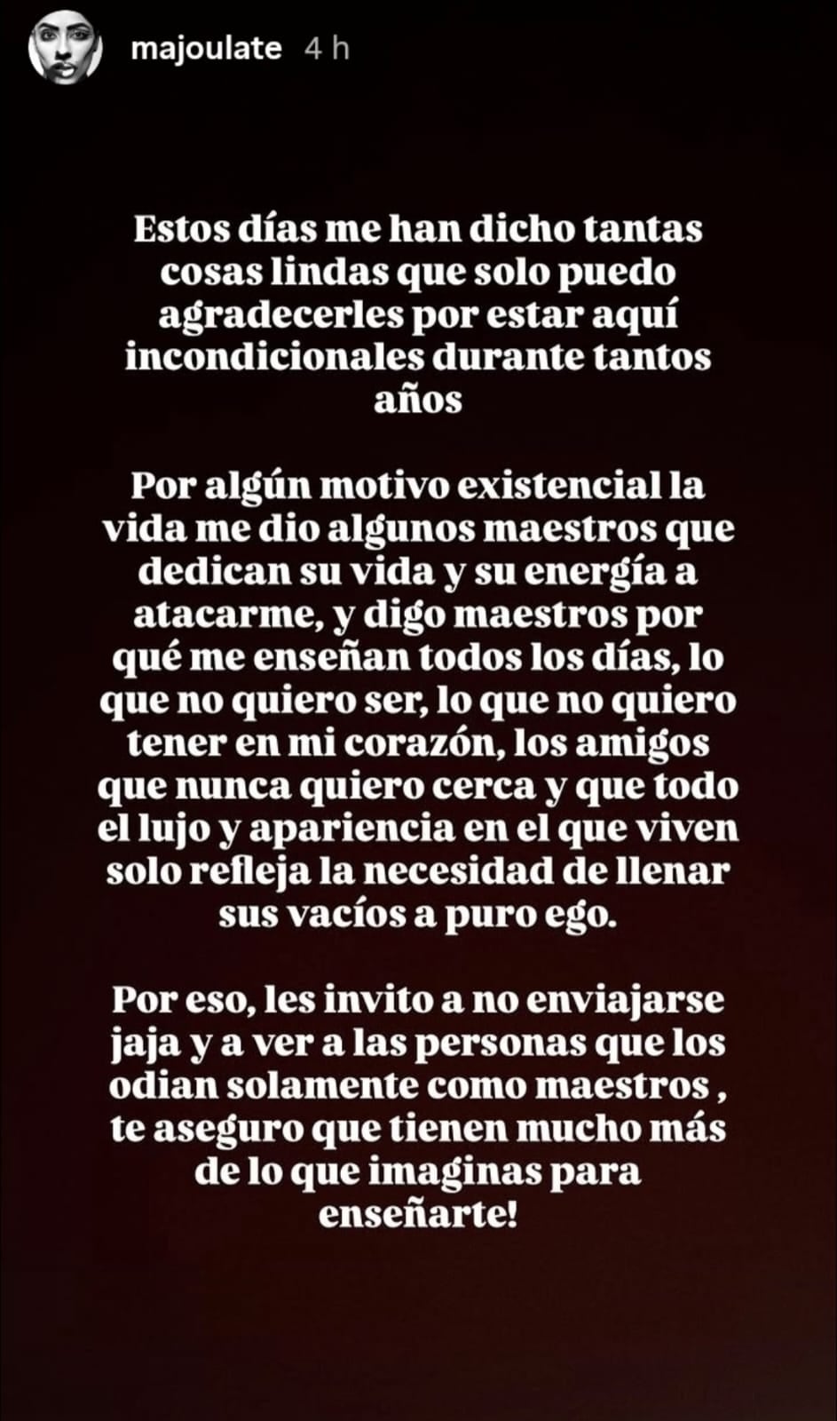 Majo Ulate reveló cómo le llaman a las personas que le tiran en las redes sociales.