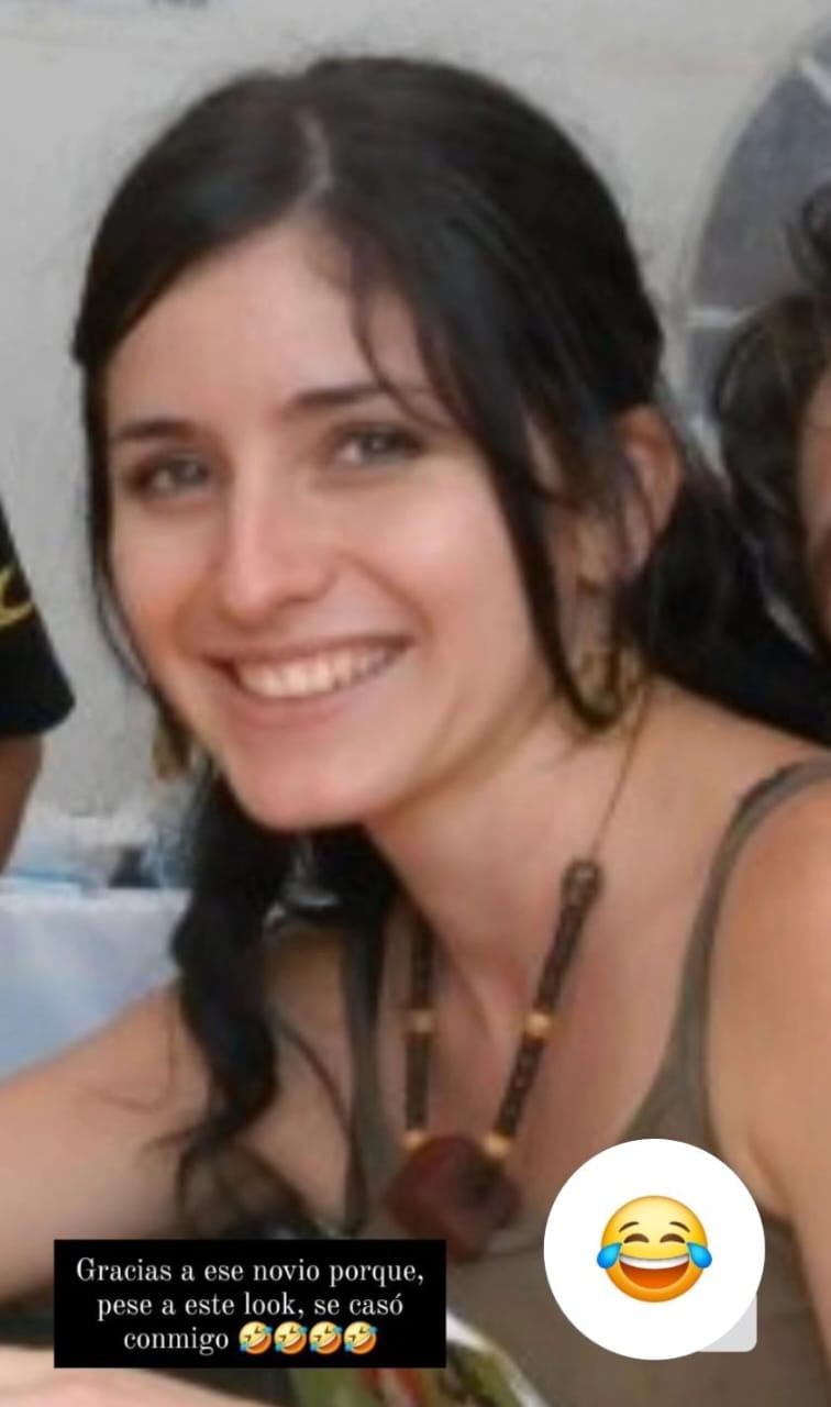 Natalia Monge cuando conoció a su esposo