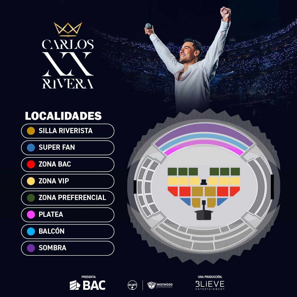 Las entradas están disponibles por medio de eticket.cr