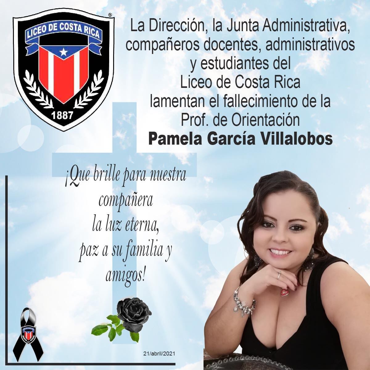 Una profesora de Orientación del Liceo de Costa Rica murió a consecuencia del covid-19 y otros cinco educadores de esa institución resultaron positivos al virus.