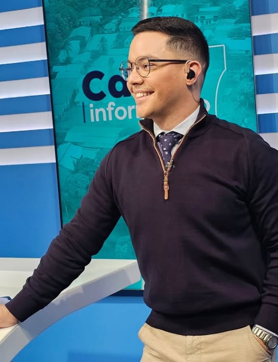 Pablo Campos, periodista de Calle 7 Informativo de Teletica