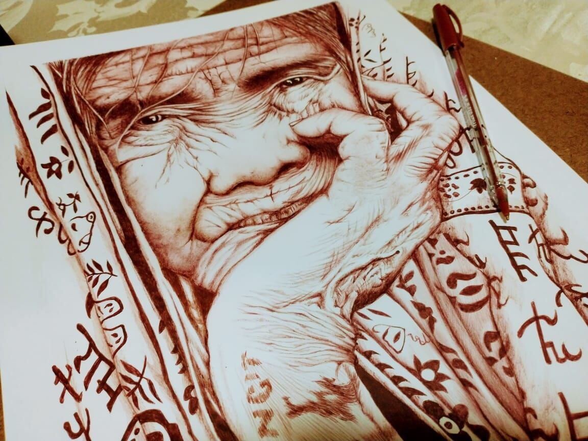 Hellen Guillén Solano es vecina de Heredia, tiene 3 hijos, estudió Diseño Gráfico y hace pinturas preciosas con los lapiceros que venden en menos de 200 colones en cualquier pulpería