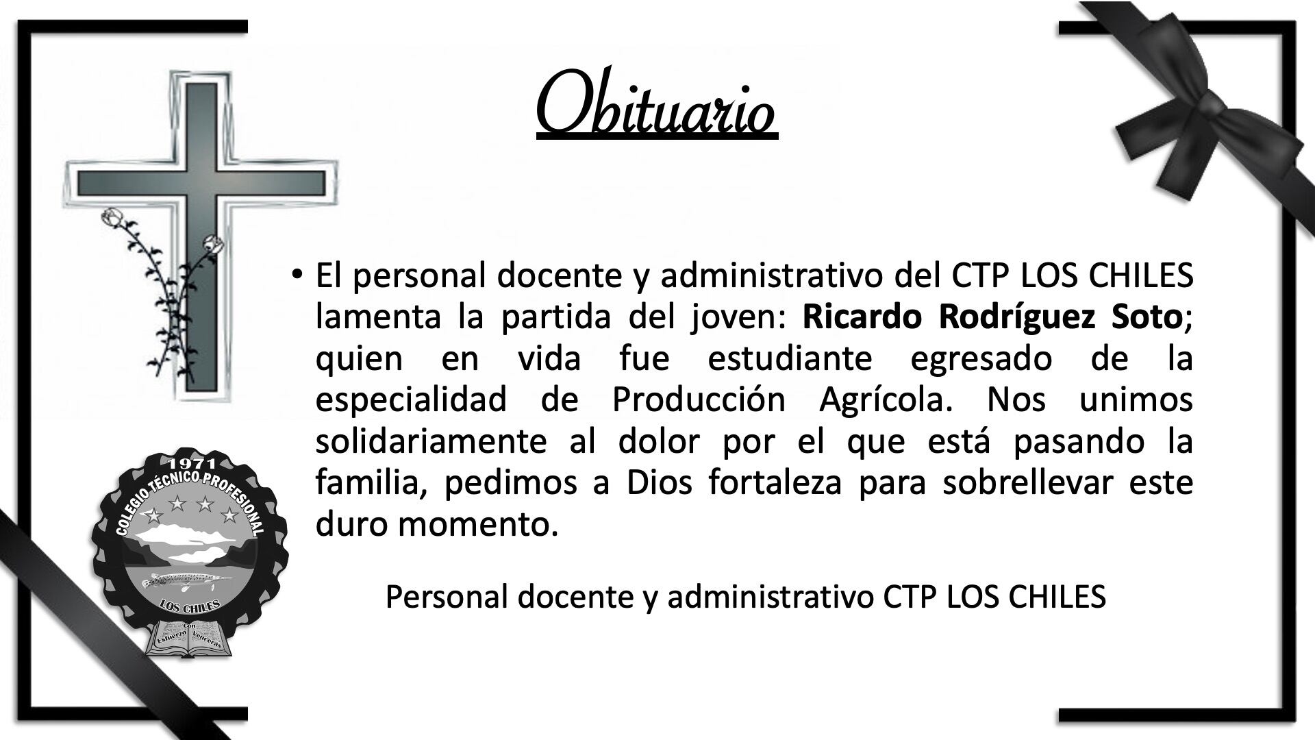 Ricardo Rodríguez Soto falleció a consecuencia del aparatoso accidente. Foto Facebook.