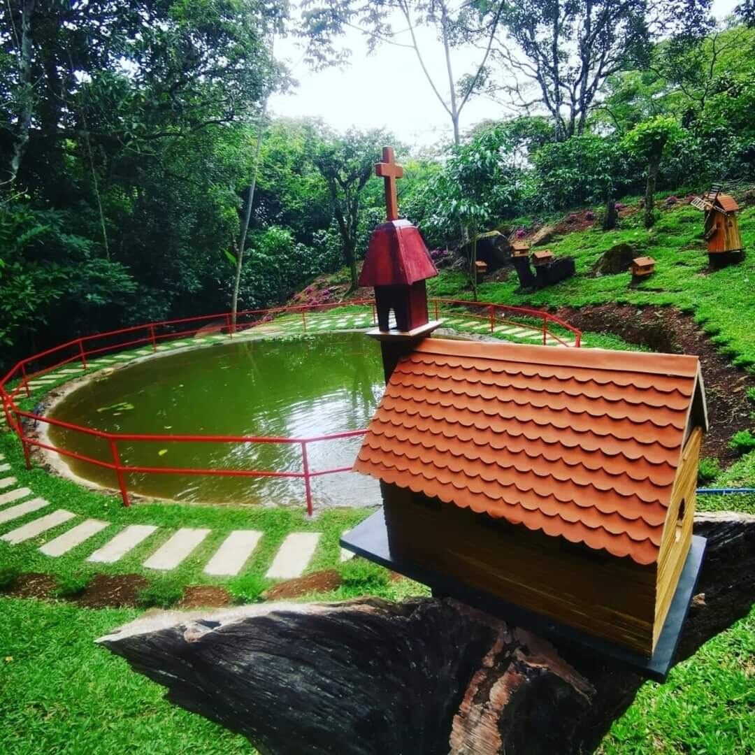 Amplios jardínes, una pequeña granja, senderos, un pueblo mágico de abejas meliponas y la capilla con más de 300 mariposas. Eso disfrutan los visitantes de este lugar en Piedades Sur de San Ramón, Capilla Ambar EFE.
