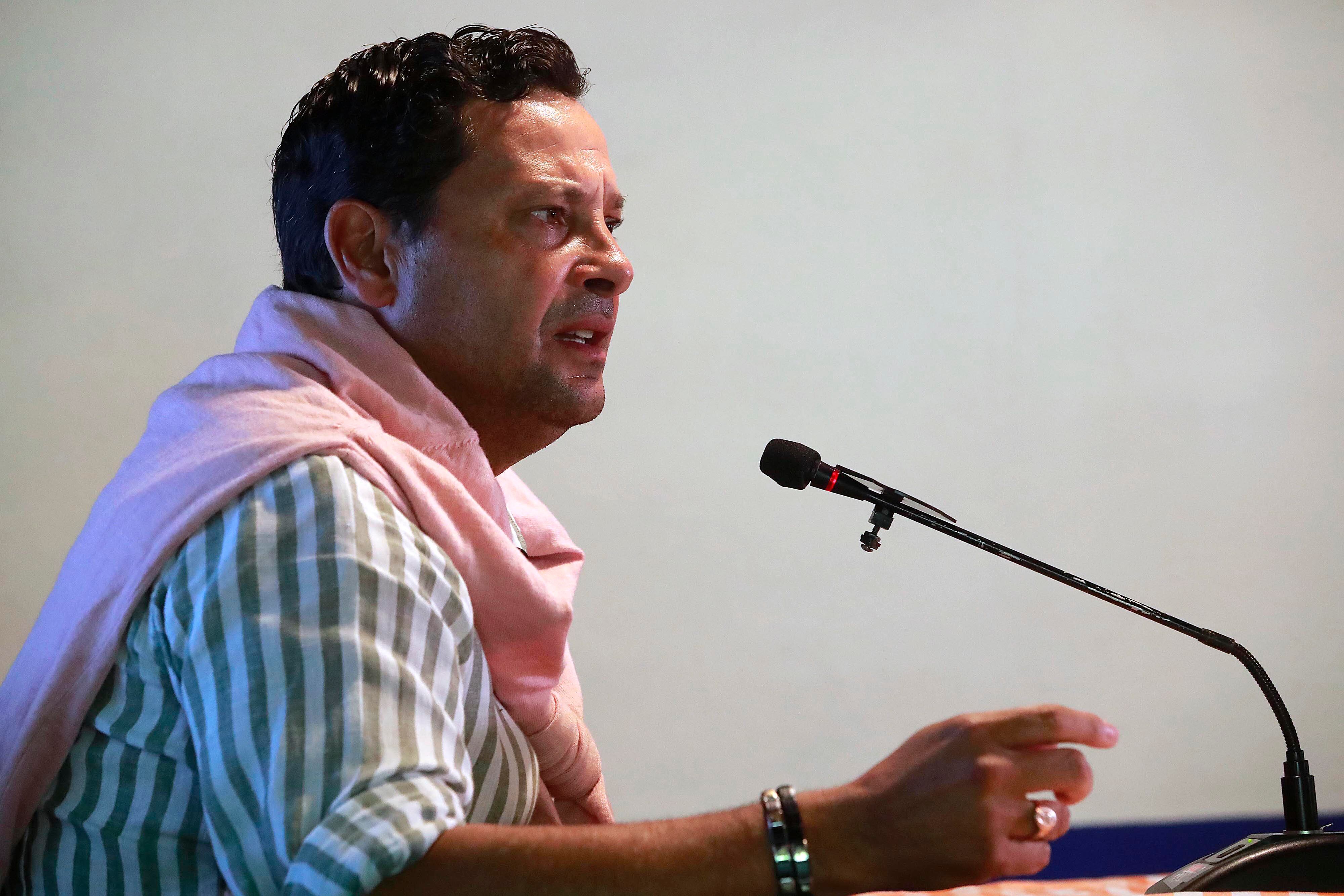 07/11/2023 Restaurante La Tertulia, San Pablo de Heredia. El director técnico del Club Sport Herediano, Jeaustin Campos, habló con la prensa previo al partido de este miércoles contra Cartaginés por campeonato nacional.