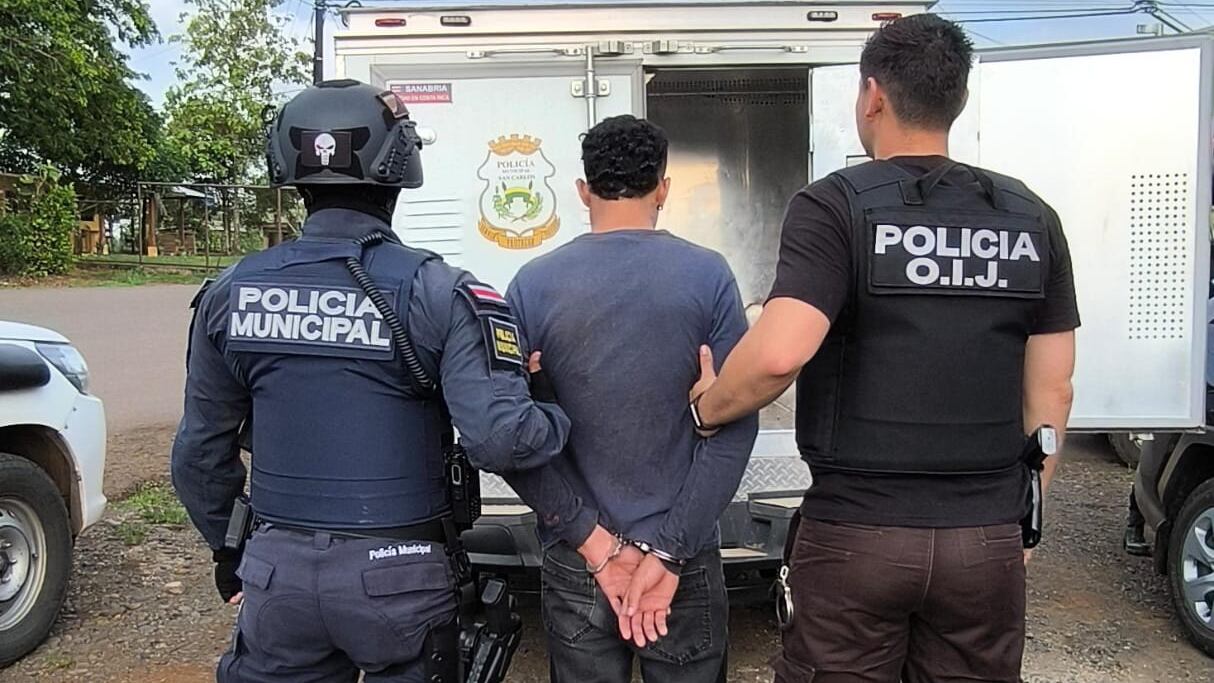 Un sujeto de apellido Duarte, de 23 años, fue capturado en Coopevega de Cutris en San Carlos. Foto: OIJ