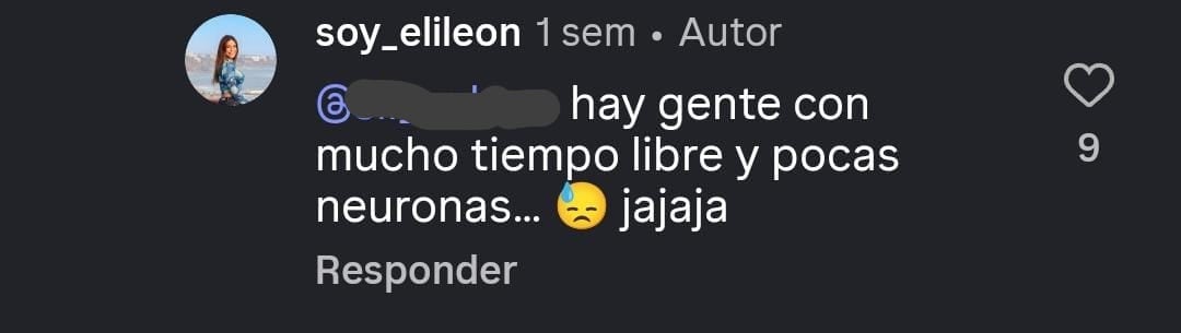 La creadora de contenido venezolana respondió a uno de los comentarios surgidos tras su publicación con Ignacio Santos.