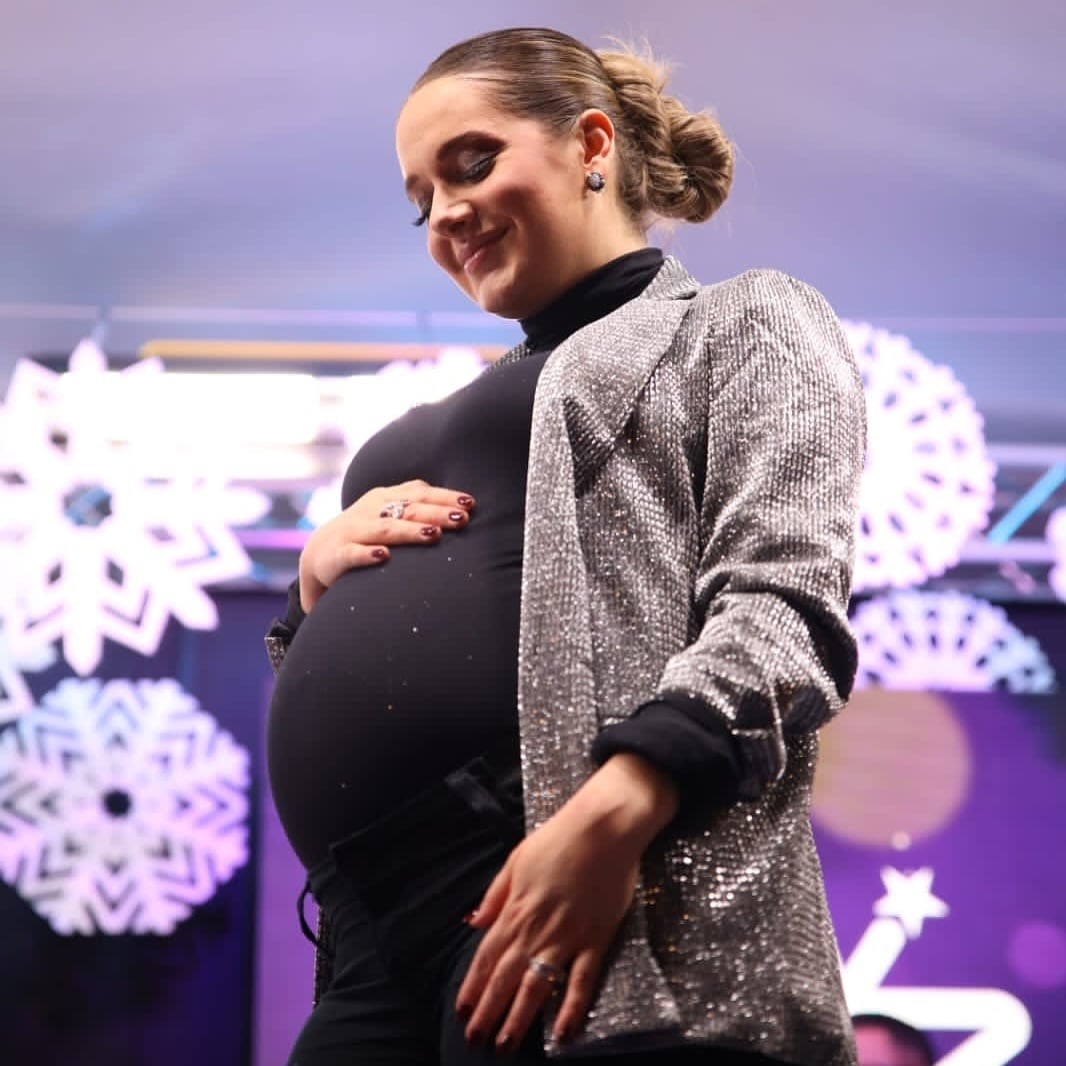 María Jesús Prada y su bebé