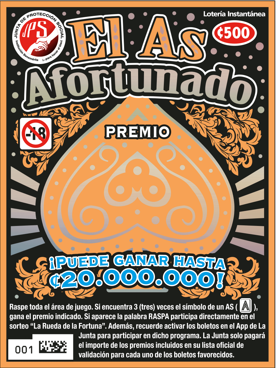 Desde este 18 de agosto del 2021 se pueden comprar dos nuevos juegos de la Lotería instantánea: Independencia Millonaria y El As Afortunado.