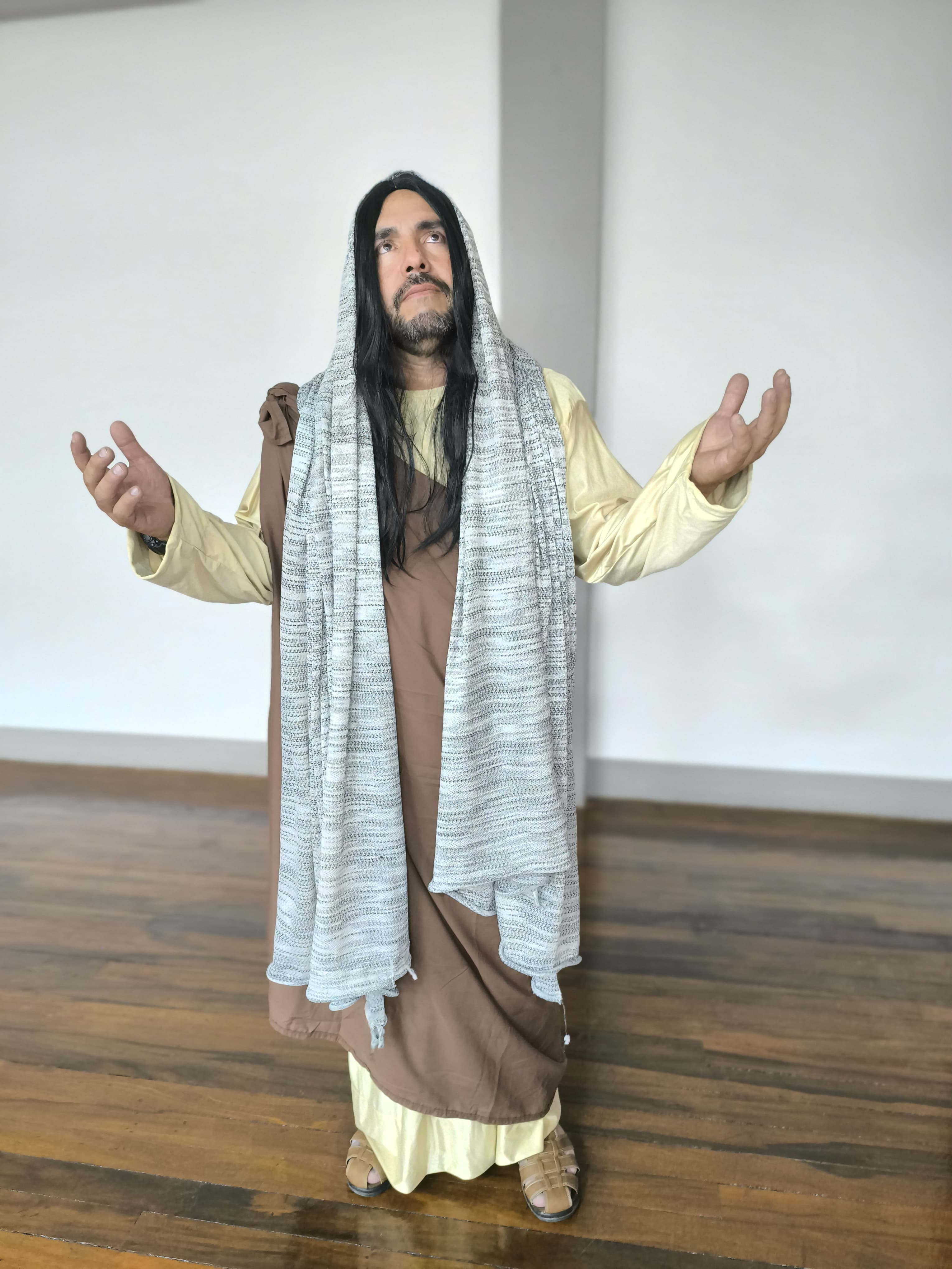 Don Wilberth Arias Sandí, nacido en Belén de Heredia, interpretará a Jesús esta Semana Santa, que inicia el próximo domingo 24 de marzo, como pate del grupo “Más que Arte”, para la parroquia de San Antonio de Belén