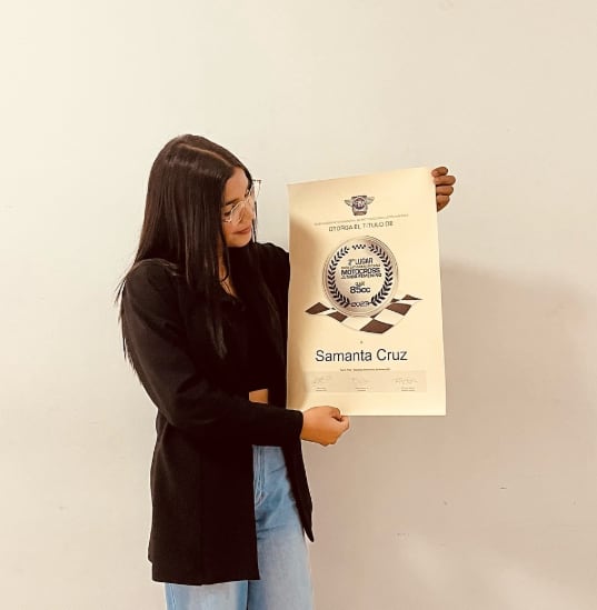 Samantha Cruz, motociclista costarricense.
