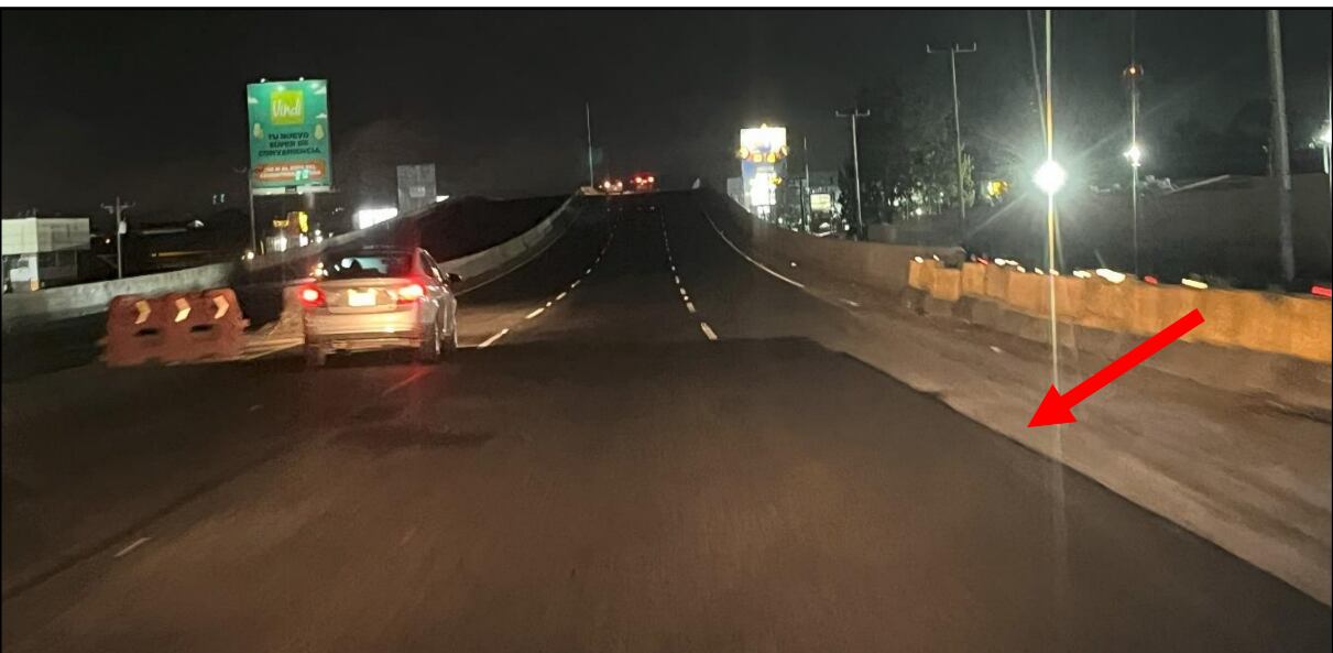 Obras sin iluminación en Cartago.