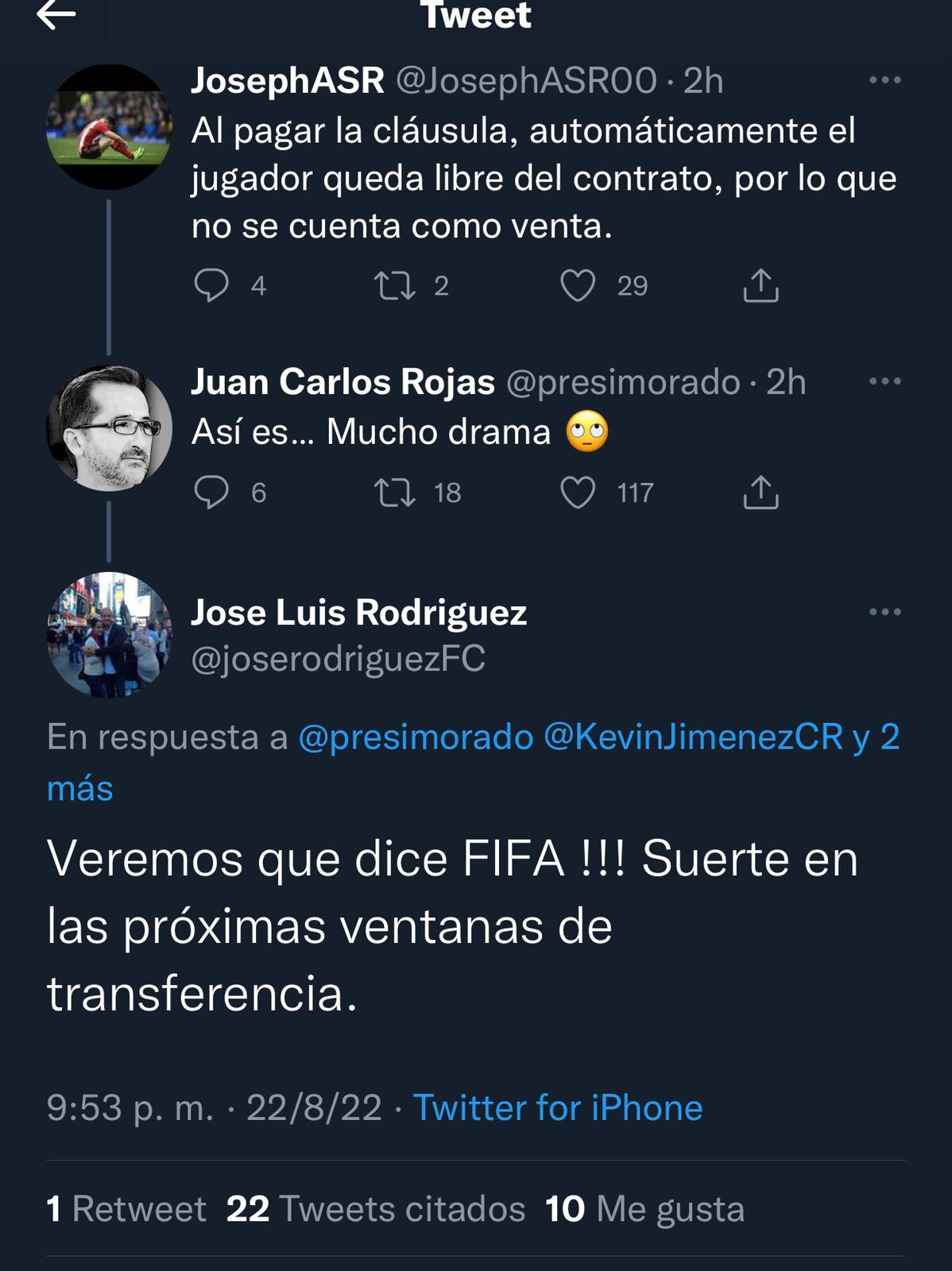 Juan Carlos Rojas y José Luis Rodríguez