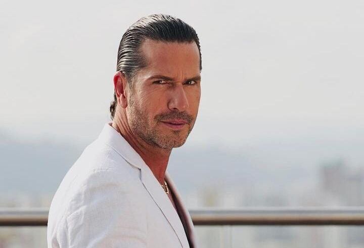 Bryan Ganoza y el actor colombiano Gregorio Pernia.