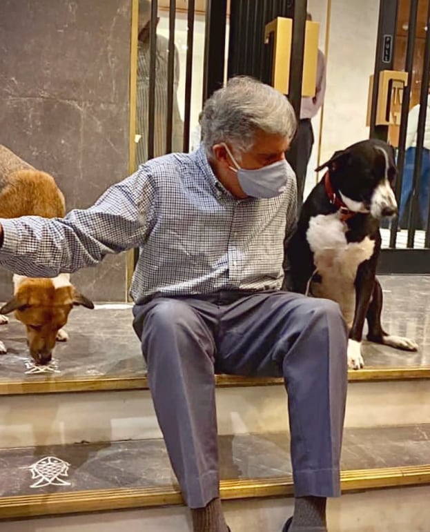 Ratan Tata, amante de los perros. Fotos: El Tiempo