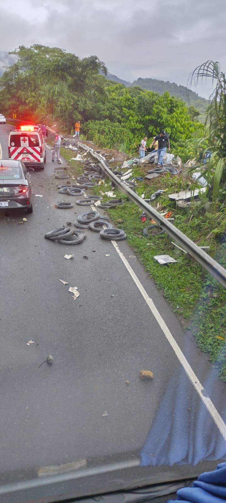 Vuelco de camión en Ruta 32