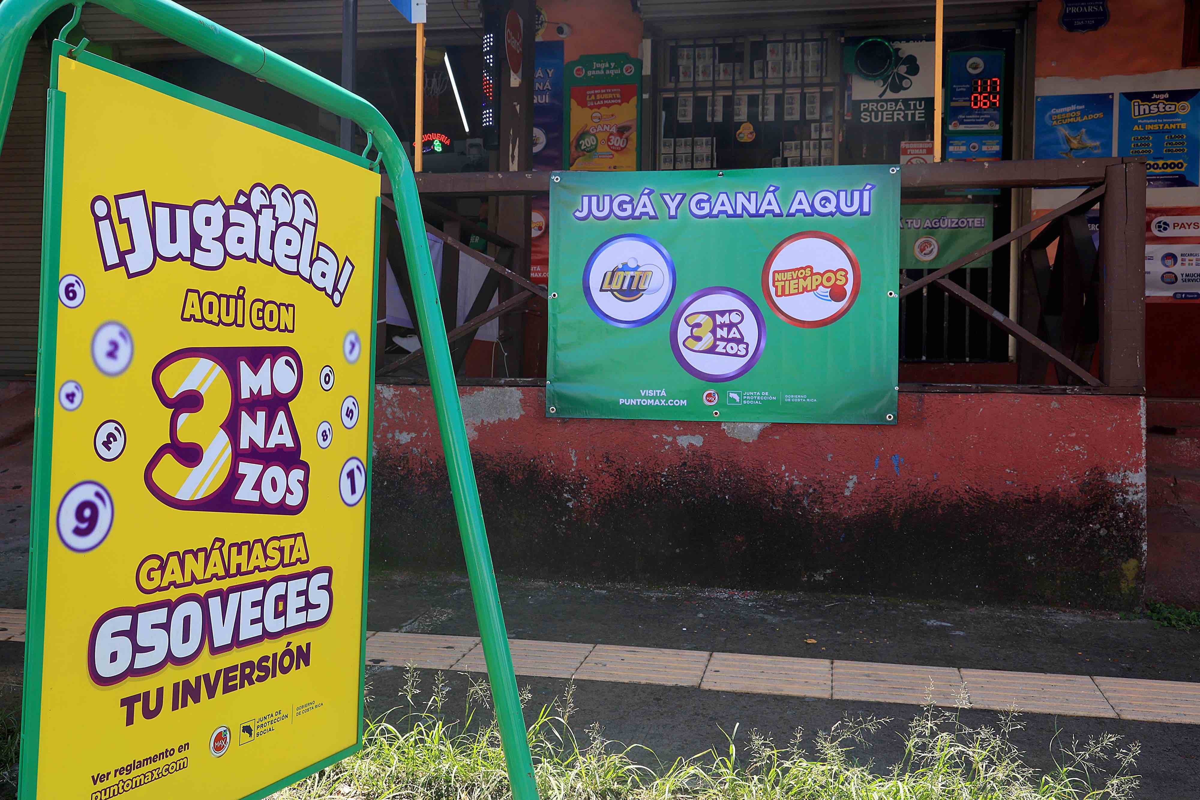 Puntos Max, lotería Tres Monazos