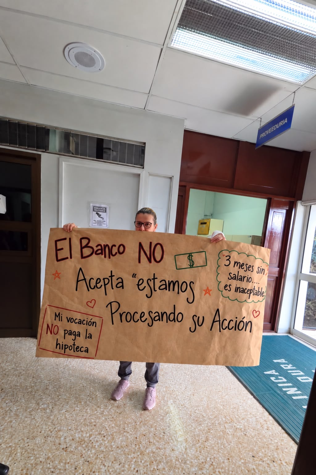 En la clínica Carlos Durán también participaron de la huelga. Foto: Cortesía Rodrigo López ANPE.