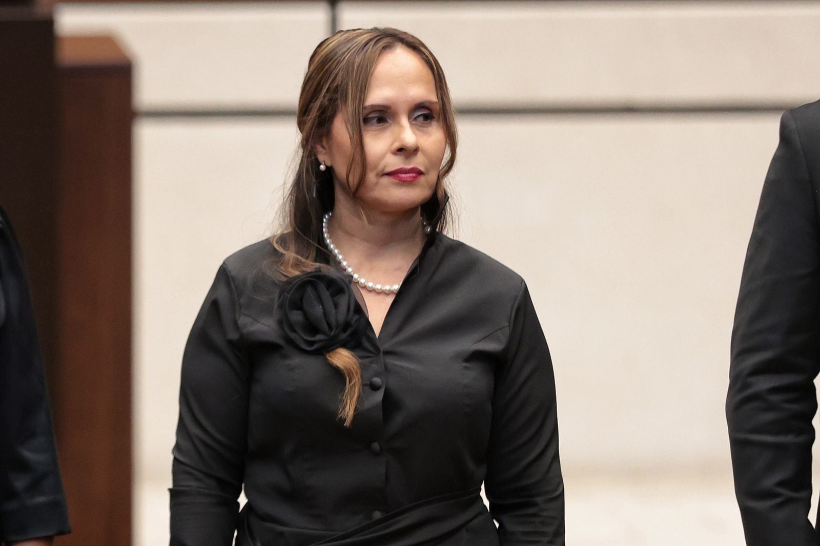 La presidenta del Directorio Legislativo, Yara Jiménez Fallas, durante su juramentación.