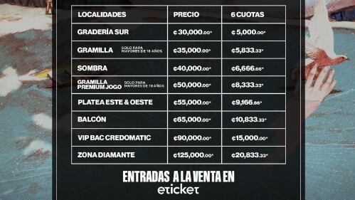 Entradas a la venta en eticket