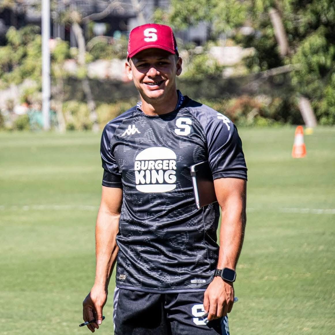Gabriel Villalobos quedó fuera de la categoría Sub-21 del Saprissa. Foto tomada de X.