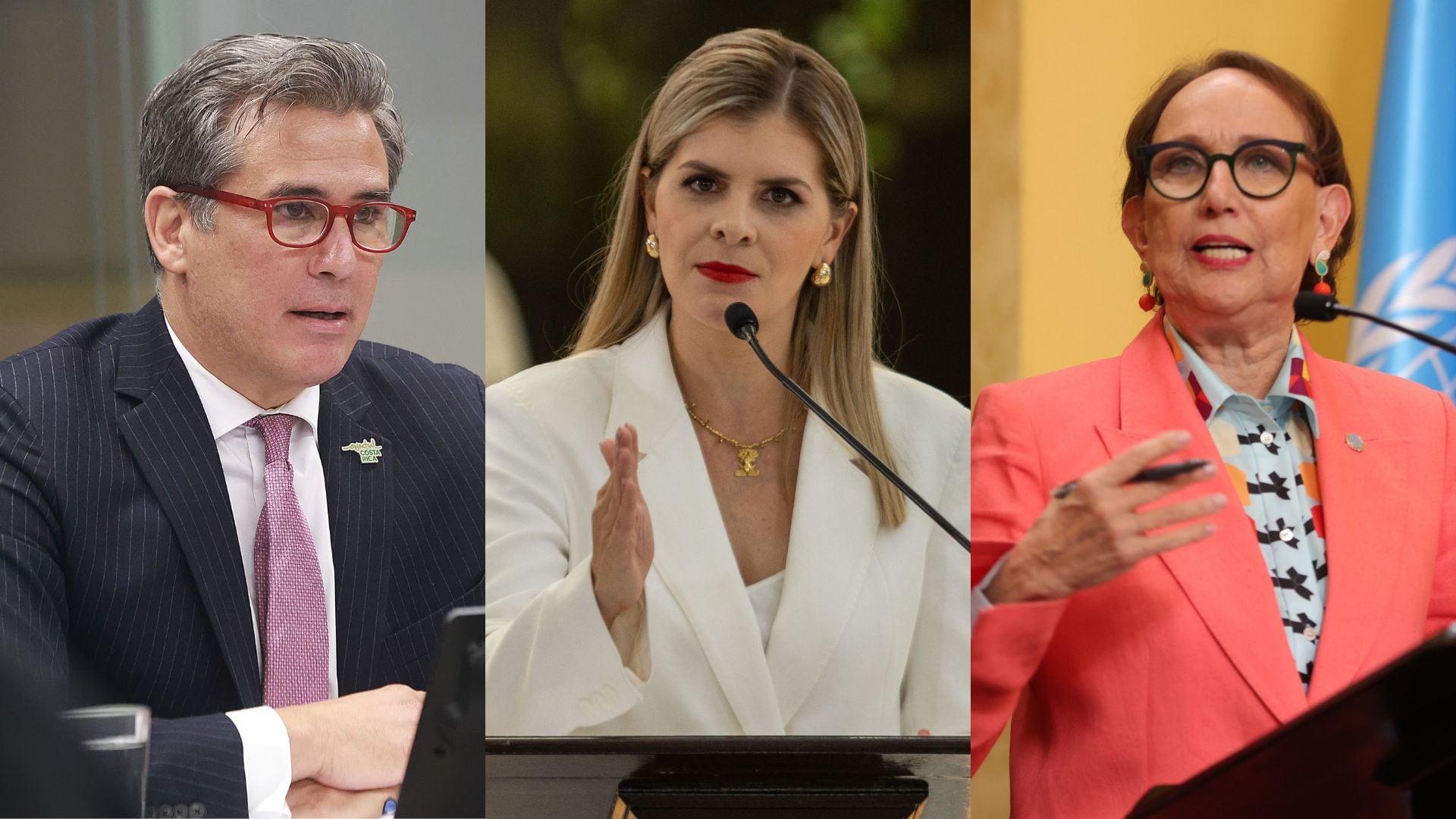 Manuel Tovar, Laura Fernández y Rebeca Grynspan