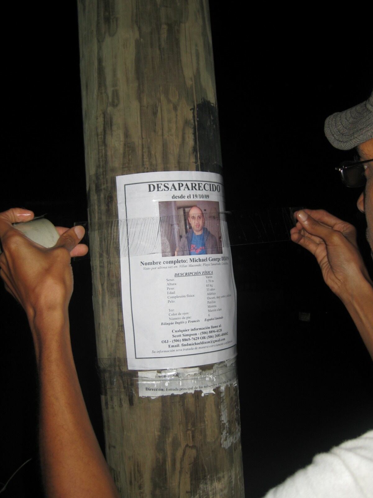 Michael Dixon, periodista inglés que desapareció sin dejar rastro el 18 de octubre de 2009 en Tamarindo, Guanacaste. Foto cortesía Michael Dixon.