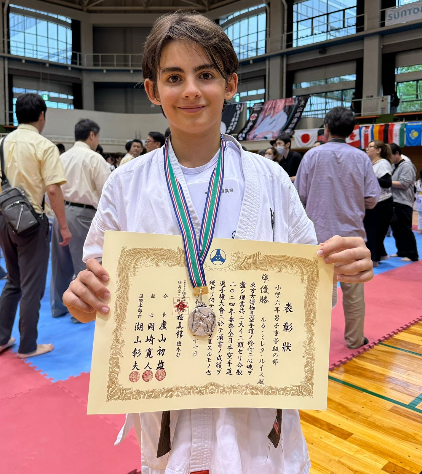 Luka Mileta, segundo lugar en Japón, karate Kyokushin