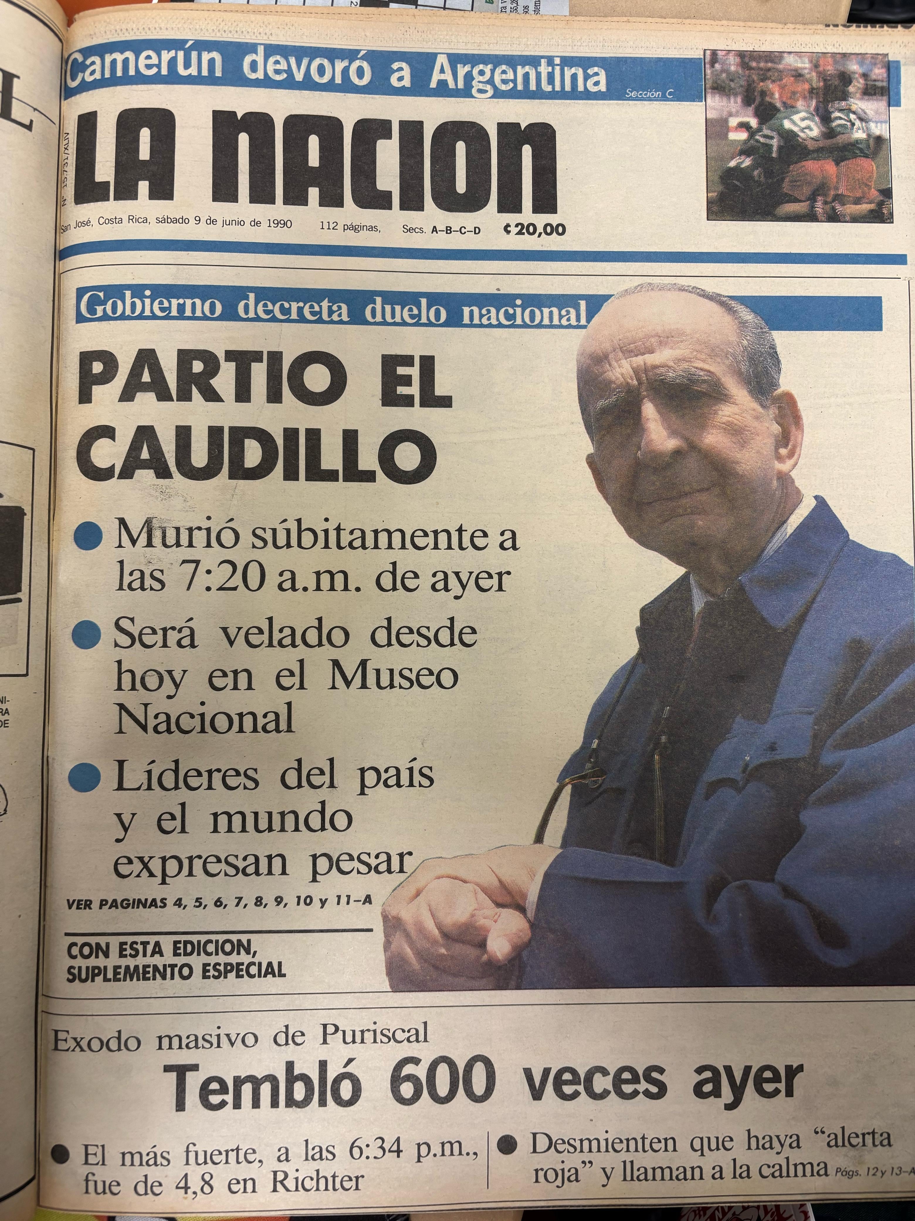 Así era Costa Rica en 1990, a días previos del debut de la Selección en el Mundial de Italia 90. Yenci Aguilar.
