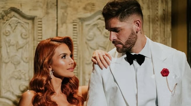 Jonathan Moya y su esposa Joseline Valverde se casaron en diciembre de 2024