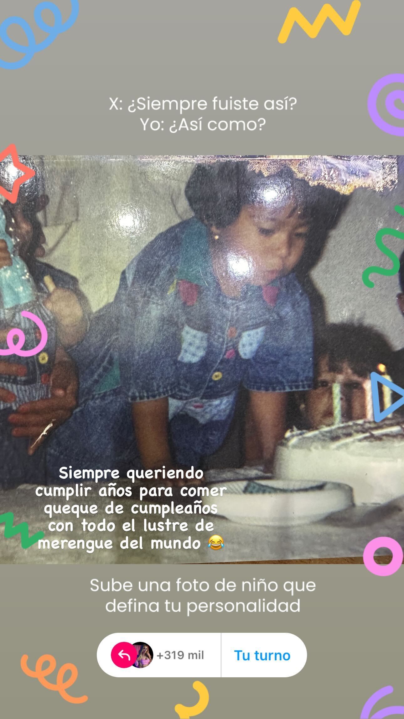 Elena Correa cuando era niña