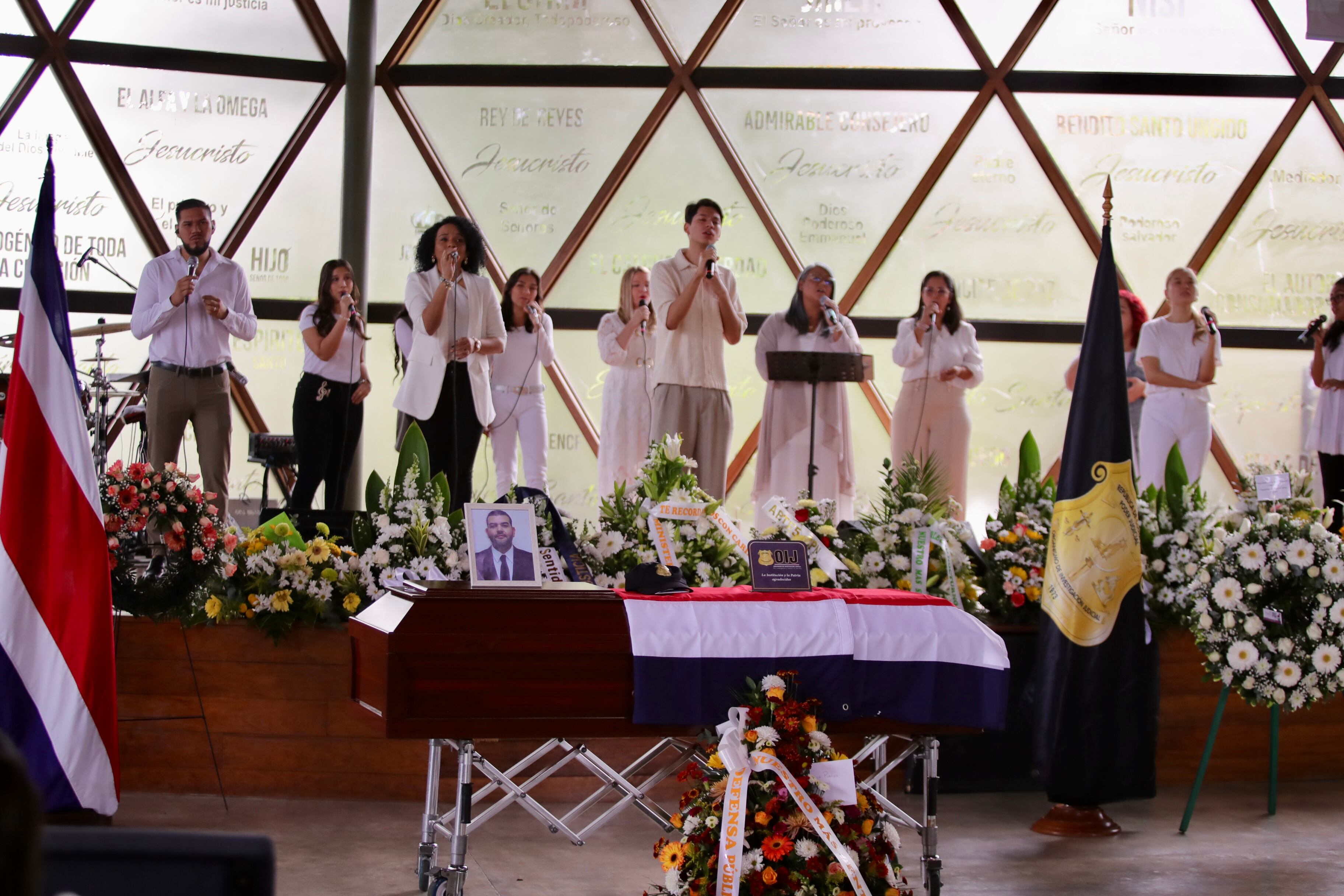 Funeral del agente del OIJ Geiner Zamora Hidalgo