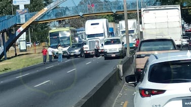 Choque múltiple agrava las presas en la General Cañas esta mañana