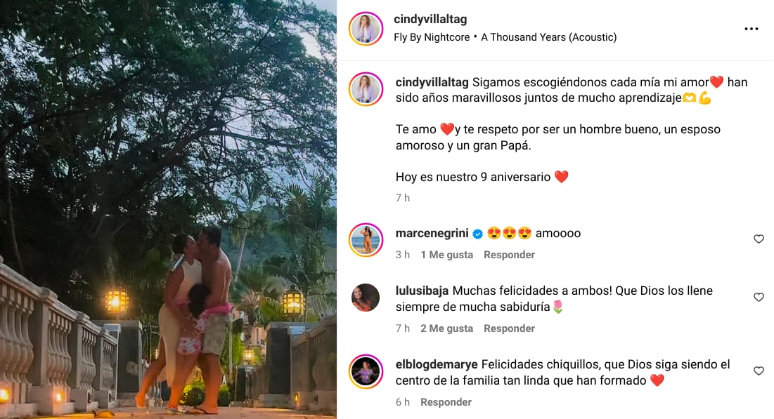 Ítalo Marenco y su esposa Cindy Villalta son muy reservados de su vida privada, pero este jueves hicieron una excepción y derrocharon su amor en público por un motivo muy importante para ellos.