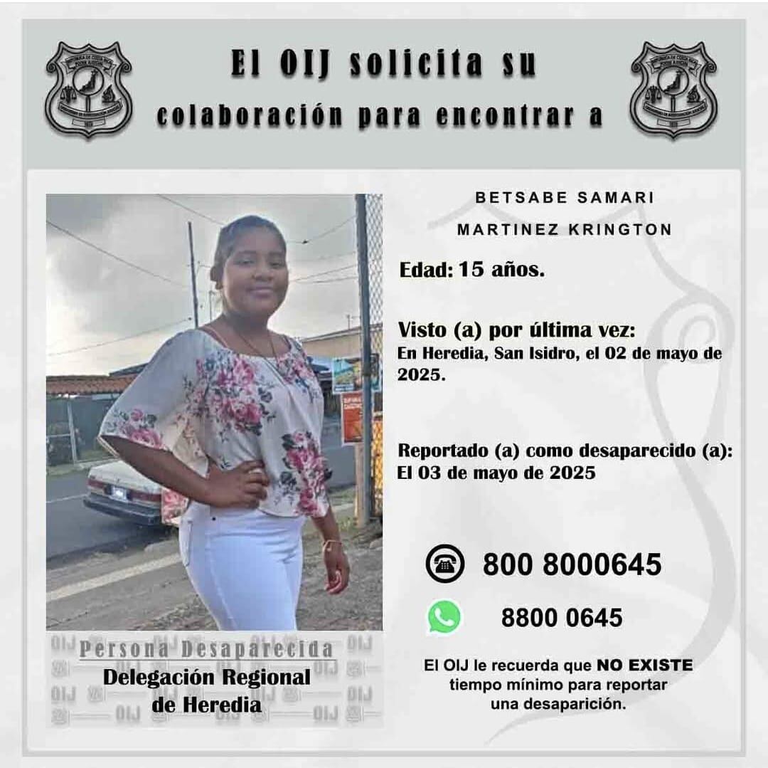 La muchacha llegó al país a visitar a unos familiares.