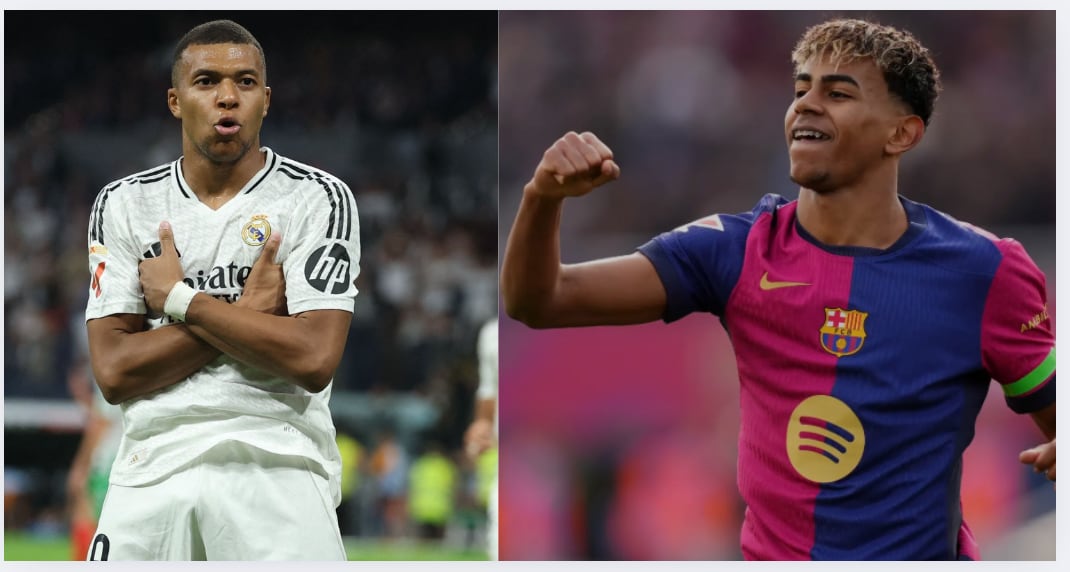 Kylian Mbappé vs. Lamine Yamal
Liga Española
Liga Española 
Temporada 2025-2026
23 de octubre del 2025
AFP/La Nación