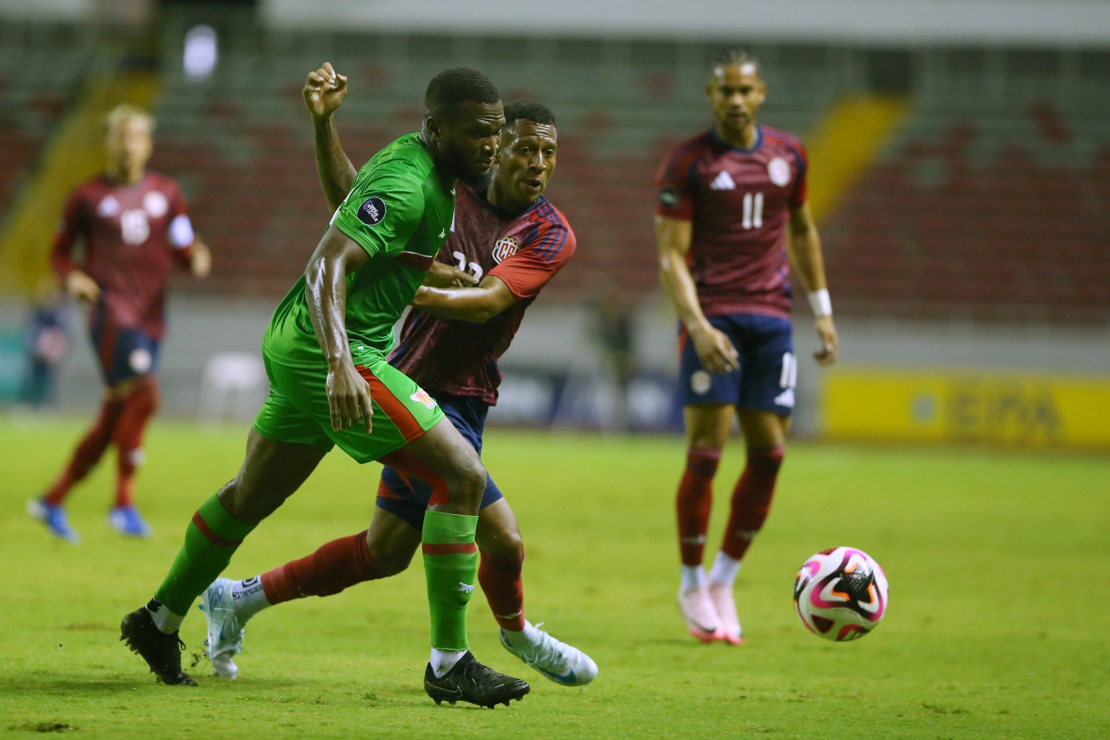 05/09/2024/ Juego entre la selección nacional de Costa Rica vs Guadalupe por la Nations League 2024 de CONCACAF en el estadio Nacional / Foto John Durán
