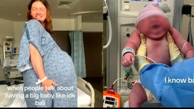 “No pensé que iba a sobrevivir”: madre da a luz a un bebé de casi seis kilos y sorprende a todo el hospital